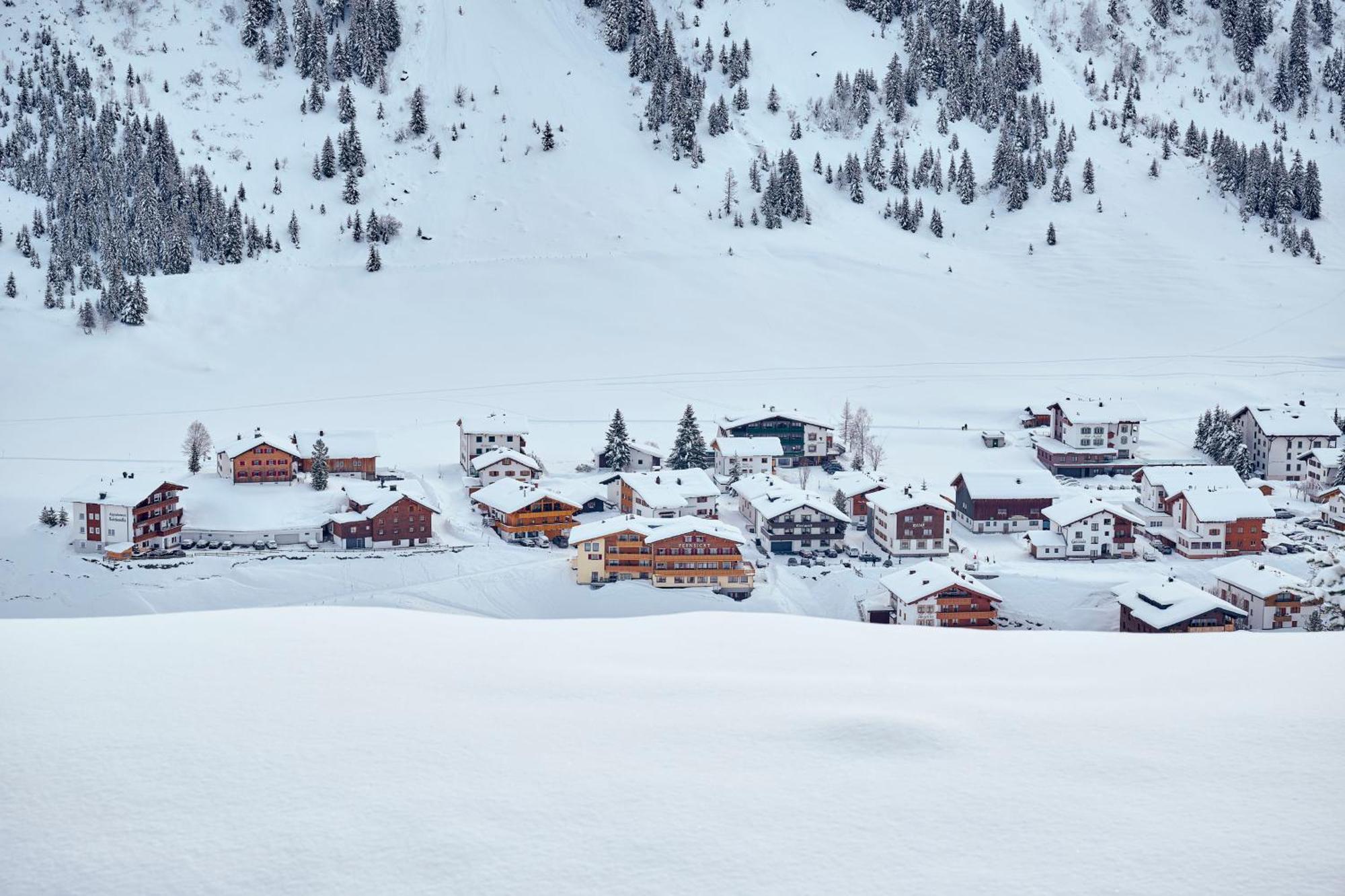 Fernsicht Alpen-Apartments Lech am Arlberg Exteriör bild